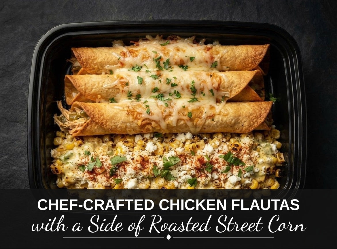 Chef-Crafted Chicken Flautas with Roasted Street Corn