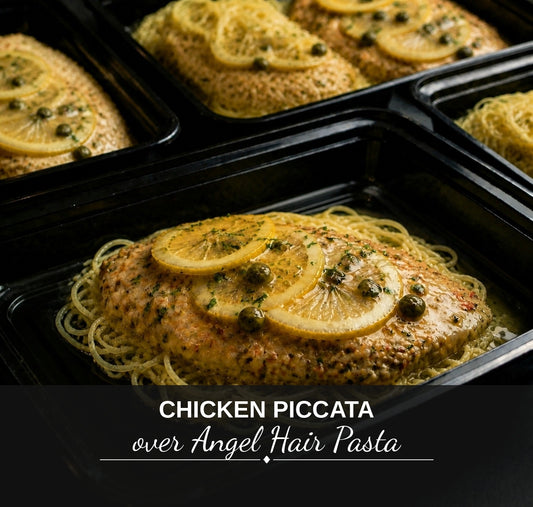 Chicken Piccata over Angel Hair Pasta