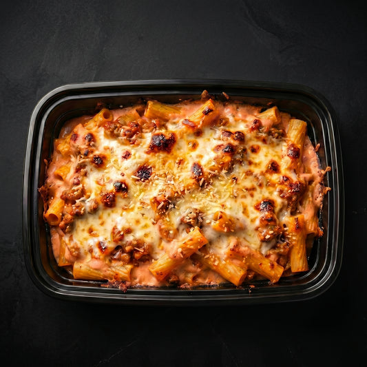 Baked Ziti with Creamy Marinara Meat Sauce